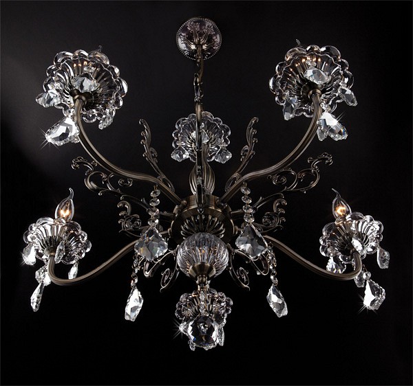 Люстра с хрусталем 3281/5 античная бронза Eurosvet Elisha Люстра с хрусталем 3281/5 античная бронза Eurosvet Elisha