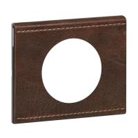 Legrand Celiane Коричневая текстурная кожа Рамка 1-ая