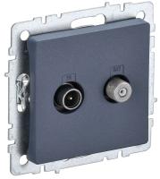 IEK BRITE Розетка двойная TV+SAT РТВ/РСп12-БрМ мар.