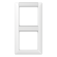 JUNG Рамка 2-кратная с полем для надписи для горизонтальной и вертикальной установки белая