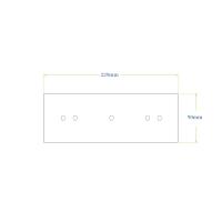 Donel Рамка тройная на 2+1+2 тумблера, тип C/D, вороненая сталь, серия N96 Superfine, DTFLA3212GB