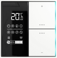 Donel Многофункциональный комнатный термостат KNX, ЖК-экран, встроенный датчик температуры, полярный белый, DTS5392PW