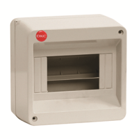 DKC Щиток настен. без дверцы 8 мод.,IP40, серый