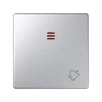 Simon 82 Detail Алюминий Накладка с пиктограммой "звонок" для 1-клав. мех. с подсветкой