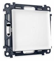 Комплект механизма 1-клавишного проходного выключателя с подсветкой 5600K ALFA MA122035 Белый матовый QUANT