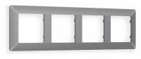 Рамка ALFA Line (Сталь матовый) 4-ая AF110504
