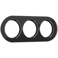 Рамка из стекла на 3 поста черный W0035108