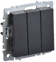 IEK BRITE Выключ. 3-кл. 10А ВС10-3-0-БрЧ черн.