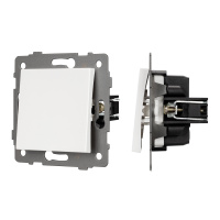 Arlight Механизм выключателя одноклавишный проходной SWT-MKP1-PL-WH-V (250V, 10A) (-)