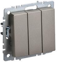 IEK BRITE Выключ. 3-кл. 10А ВС10-3-0-БрШ шамп.