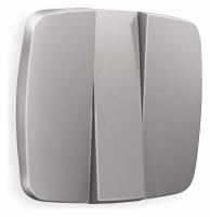 Лицевая панель OMEGA (Сталь матовый) для 3-клавишных выключателей QUANT OP5050