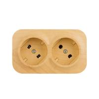 Legrand Quteo IP 20 Дерево Розеточный блок с предварительным подключением 2 x 2К без шторок - 16 A - 250 В~