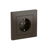 Systeme Electric AtlasDesign Мокко Розетка с заземлением со шторками, 16А, в сборе, быстрозажим. клем.