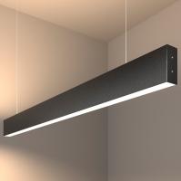 Линейный светодиодный подвесной двусторонний светильник 103 см 40 Вт 4200 К черная шагрень 101-200-40-103 Elektrostandard Grand a042943