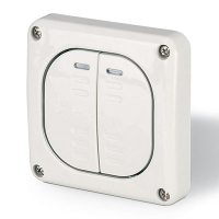 DKC Выключатель однополюсный, двухклавишный