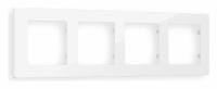 Рамка ALFA Techno (Белый глянец) 4-ая AF220104