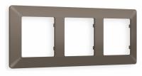 Рамка ALFA Line (Темная бронза матовый) 3-ая AF110633