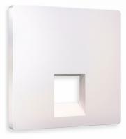 Лицевая панель ALFA (Жемчуг) для компьютерной/телефонной розетки RJ-45/RJ-11 QUANT AP2120