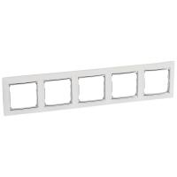 Legrand Valena Белый/Серебряный штрих Рамка 5-ая горизонт.