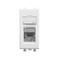 DKC Avanti Белое облако Компьютерная розетка RJ-45  категория 6 экранированная 1 модуль