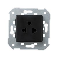 Simon 82 detail Графит Розетка 2-х полюсная американо-европейская, 15А/125В,16А/250В, винтовой