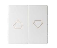 Simon S82 Concept Матовый белый, Клавиша 2-я для жалюзи с блокировкой и пиктограммой "стрелки"