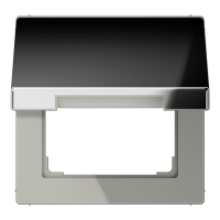 JUNG Крышка откидная для штепсельных розеток с платой 50×50 мм полированный хром