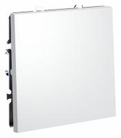 Выключатель с самовозвратом встраиваемый VOLTUM S70 одноклавишный 10А, (белый матовый)