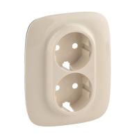 Legrand Valena ALLURE Сл.кость Накладка розетки с/з 2-ной