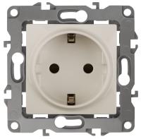 ЭРА 12-2011-02 Розетка 2P+E Schuko, 16A-250В, IP20, винт, без м.лапок, 12, Слоновая кость