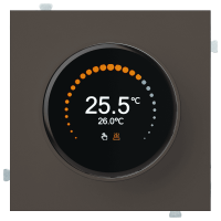 Термостат для теплых полов с круглым дисплеем, капучино (32233 CP)