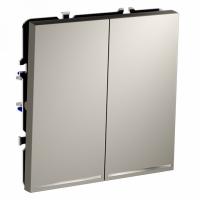 Выключатель встраиваемый VOLTUM S70 двухклавишный с подсветкой 10А, (кашемир)