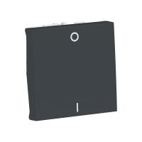 SE Unica Modular Антрацит Выключатель 1-клавишный, двухполюсный, сх. 2, 16 AX, 250В, 2 модуля