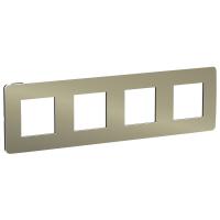 SE Unica Studio Бронза/Антрацит Рамка 4-ная