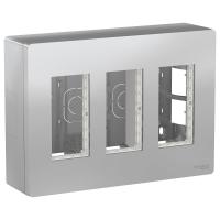 SE Unica System+ Алюминий Блок открытой установки 3х2