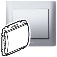 Legrand Galea Life Алюминий Накладка заглушки с суппортом