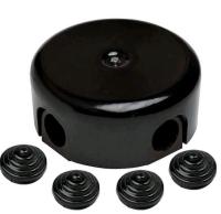 BIRONI Лизетта Керамика Черный Распред.коробка 78*30мм (4 ввода в комплекте)