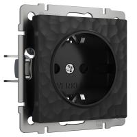 Розетка с заземлением (Hammar черный) W1271008