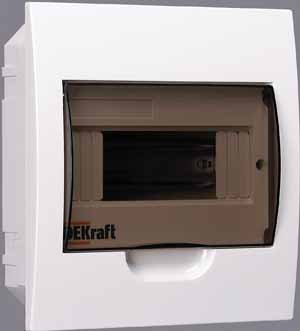 DEKraft ЩРВ-П-8 Корпус модульный пластиковый IP41, 8 модулей встраиваемый