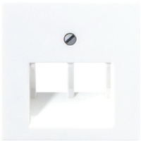 JUNG AS 500 Белая Накладка 2-ой наклонной ТЛФ/комп розетки (подходит к серии Ecoprofi)