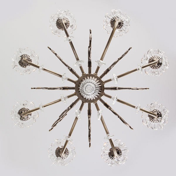 Люстра с хрусталем 3281/8 античная бронза Eurosvet Elisha Люстра с хрусталем 3281/8 античная бронза Eurosvet Elisha