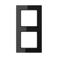 JUNG A creation Стекло Черное Рамка 2-ая