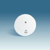 Simon 88 Белая Клавиша 1-ая с подсветкой и символом "звонок"