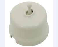 BIRONI Лизетта Пластик Слоновая кость Выключатель проходной 1-кл (тумблерный)