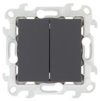 Simon 24 Графит Двухклавишный выключатель Simon 24 Графит Двухклавишный выключатель