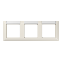 JUNG Рамка 3-кратная с полем для надписи для горизонтальной установки слоновая кость