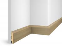 Плинтус ЕP07 NanoFlex, дуб Беленый, 80x16x2400 мм, МДФ