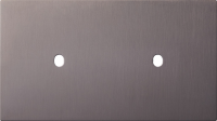 Donel Рамка двойная на 1+1 тумблер, тип C/D, вороненая сталь, серия N96 Superfine, DTFLA211GB
