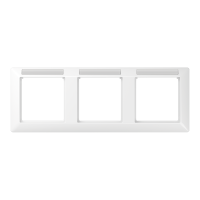 JUNG Рамка 3-кратная горизонтальная с полем для надписи белая
