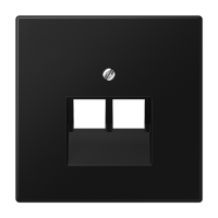 JUNG LS 990 Черный матовый Плата для двух модулей, фиксация винтом